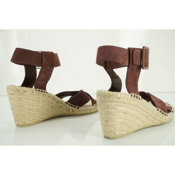 Vince Stefania Suede Platform Wedge Espadrille Sandal SZ 10 New Cross Strap $295 - Picture 12 of 12